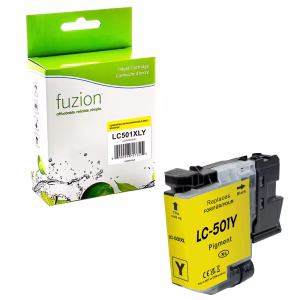 Compatible Brother LC-501 XLY Jaune Fuzion